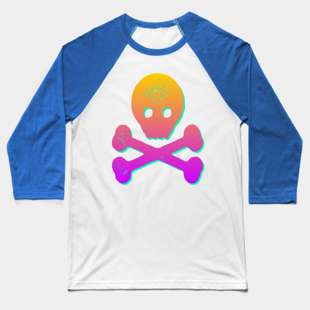 Skull and Crossbones Baseball T-Shirt by AlondraHanley